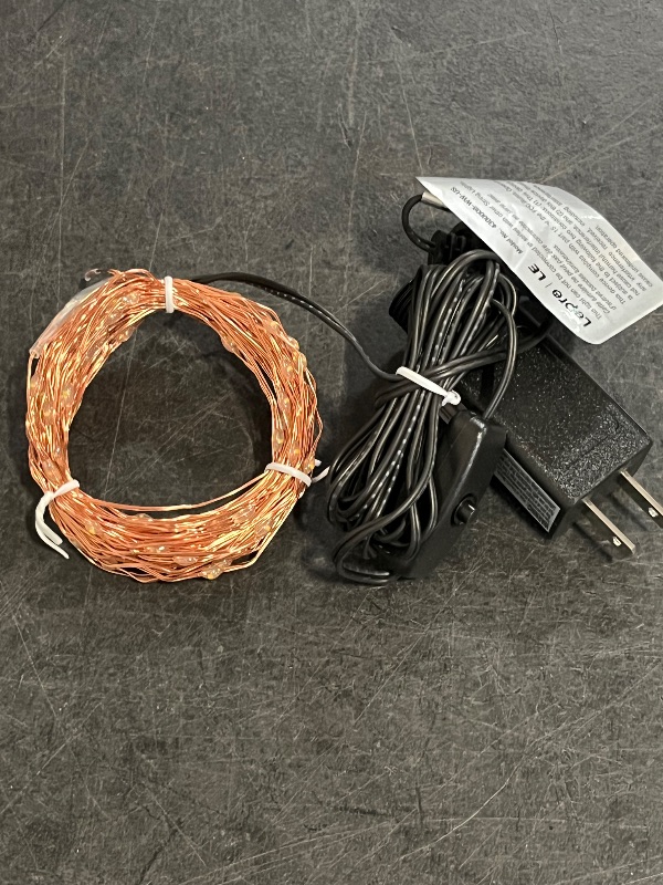 Photo 1 of 33 Ft. Fairy Lights, 100 LED Waterproof Copper Wire Firefly String Lights, Warm White, Adapter Included, Starry String Lights for Indoor Outdoor Christmas Patio Wedding Decoration(1 Pack)

