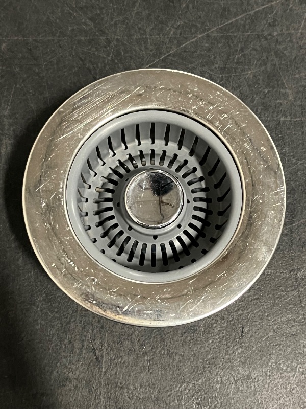 Photo 1 of Kitchen Sink Drain Strainer - Upgraded Kitchen Sink Stopper,Sink Stopper Kitchen Drain,Stainless Steel Drain Plug with Anti-Clog Basket Drain Stopper Combo,for Standard 3-1/2'' Drain,Grey
