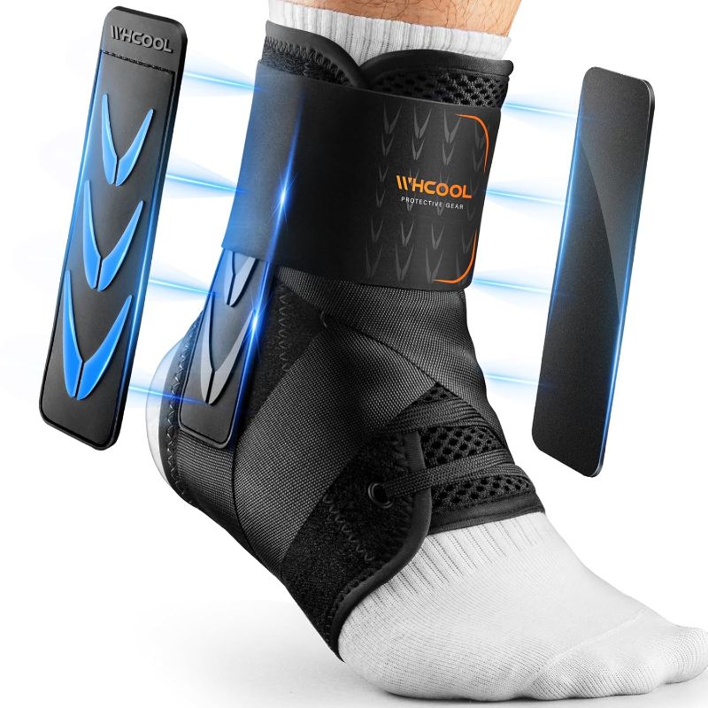 Photo 1 of (M) *Like New*
Slim-Fit Ankle Brace for Sprained Ankle, Quick Lace Up Ankle Support for Women Men With 2 Auto-Shaped Pads, Air Fabric Cool Ankle Stabilizer for Injury Recover, Running,Sports, M(12”-13”)
