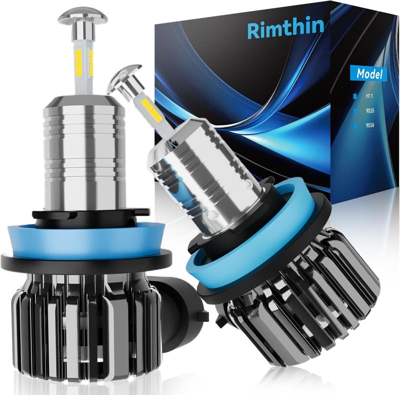 Photo 1 of H11 H8 H9 Fog Bulbs, 6500K Cool White Fog Light Bulbs, 1:1 Design with Cooling Fan, Plug & Play, Pack of 2