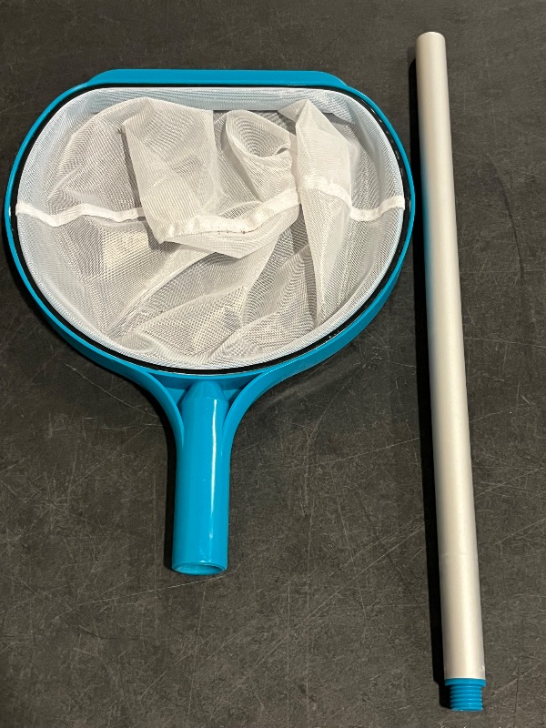 Photo 1 of U.S. Pool Supply Professional Spa, Hot Tub, Pool Hand Leaf Skimmer Net with 12" Aluminum Pole - Deep Ultra Fine Mesh Netting Bag Basket, Clean the Finest Debris - Pond Small Kid Kiddie Inflatable Pool
