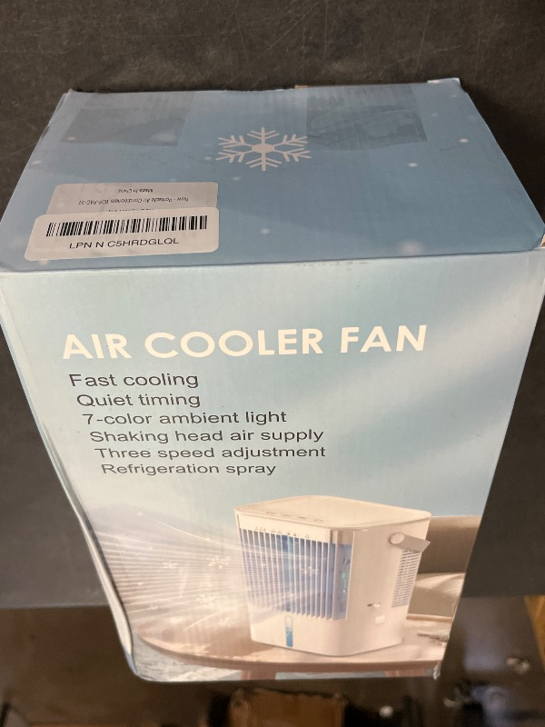 Photo 1 of Portable Air Conditioner, 1200mL Evaporative Air Cooler, Personal Mini Air Conditioner with 3 Speeds & 2/4H Timer, 120° Oscillating Portable Ac Unit Fan Small Air Conditioner for Home Office Room
