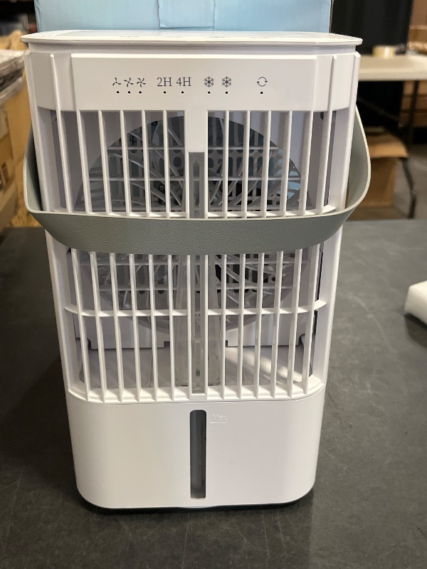 Photo 1 of Portable Air Conditioner, 1200mL Evaporative Air Cooler, Personal Mini Air Conditioner with 3 Speeds & 2/4H Timer, 120° Oscillating Portable Ac Unit Fan Small Air Conditioner for Home Office Room
