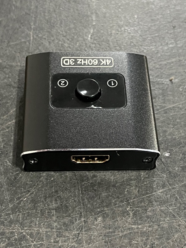 Photo 1 of HDMI Switch Splitter 4K@60Hz, Aluminum Bi-Directional HDMI 2.0 Switcher, HDMI Splitter 1 in 2 Out/ 2 in 1 Out, Support 4K 3D HDR for Xbox, PS5/4/3, Fire Stick, Roku, HDTV, Projector, Computer (Black)
