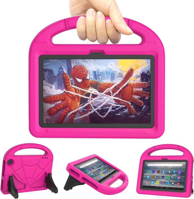 Photo 1 of All-New Fire 7 Tablet Case (12th Generation, 2022 Release) - DICEKOO Lightweight Shockproof Kid-Friendly Cover with Handle & Kickstand for Kindle Fire 7 Kids Tablet - Pink
