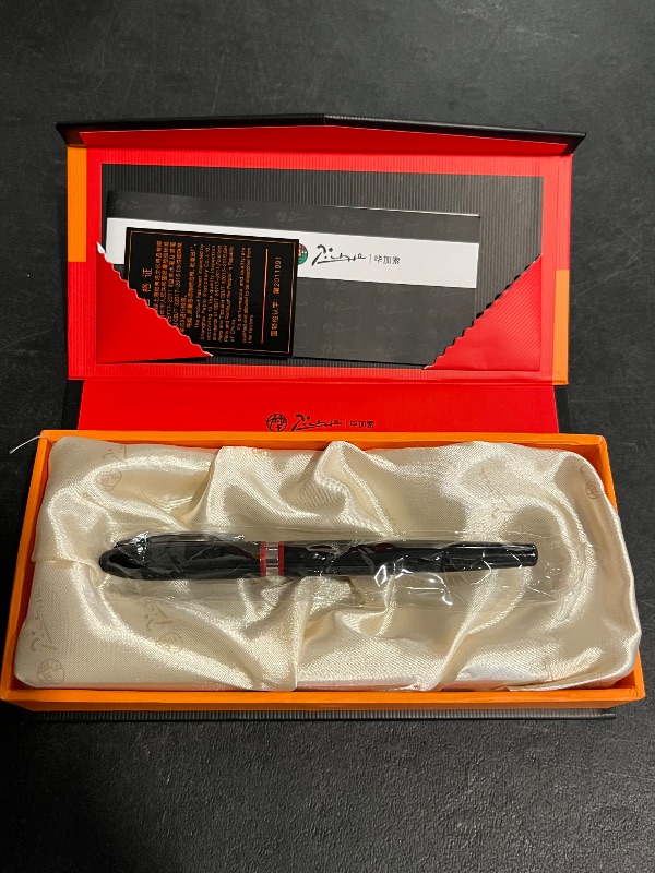 Photo 1 of JINHAO 75 HongYun Fountain Pen (Matte Black and Red, Fine Nib)
