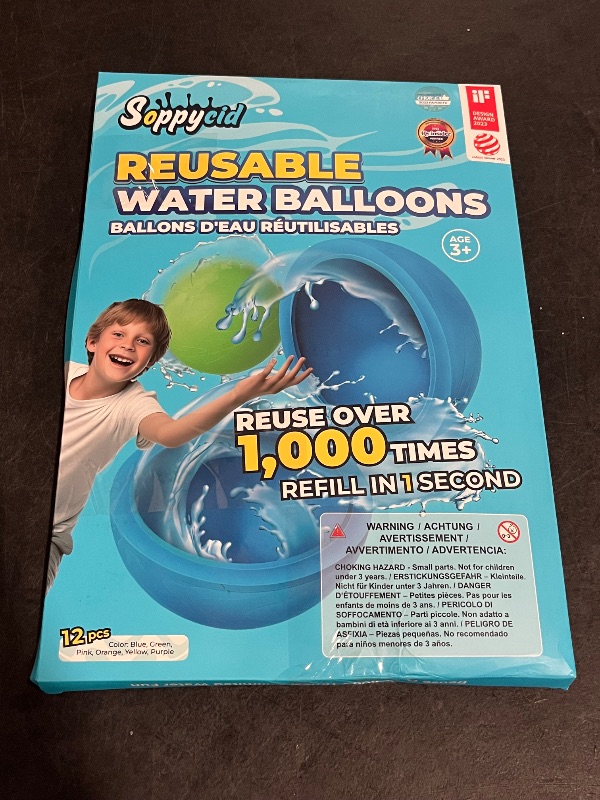 Photo 1 of 12Pcs Reusable Water Balloons, Pool Beach water Toys for Boys and Girls, Outdoor Summer Toys for Kids Ages 3-12
