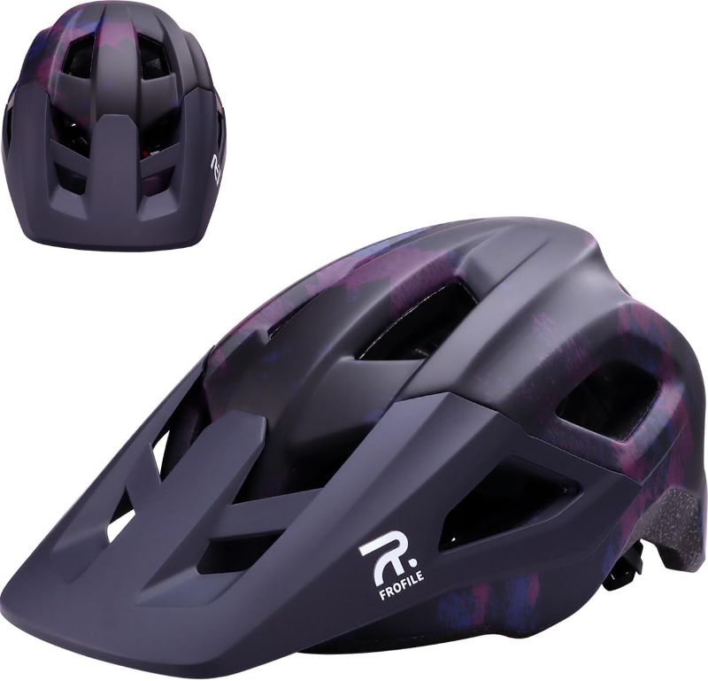 Photo 1 of Mountain Bike Helmet for Men & Women - Magnetic Buckle, MTB Bicycle Helmet with Detachable Visor