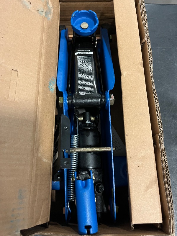 Photo 1 of TONDA Floor Jack, Hydraulic Portable Car Lift Jack, 1.5 Ton (3,000 lb) Capacity (Blue)
