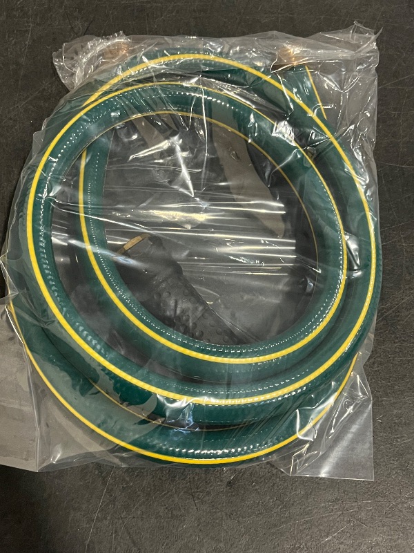 Photo 1 of Solution4Patio Short Lead-in Green Garden Hose 3/4 in. x 6 ft.-Kink Free, Leakproof, Brass/Aluminum Male/Female Fittings -Heavy Duty Durable Flexible Lightweight Water Pipe for Household & Commercial
