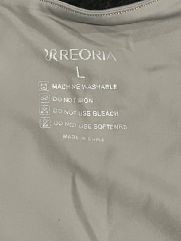 Photo 1 of (L) REORIA Chic Allure Square Neck Crop Top Grey