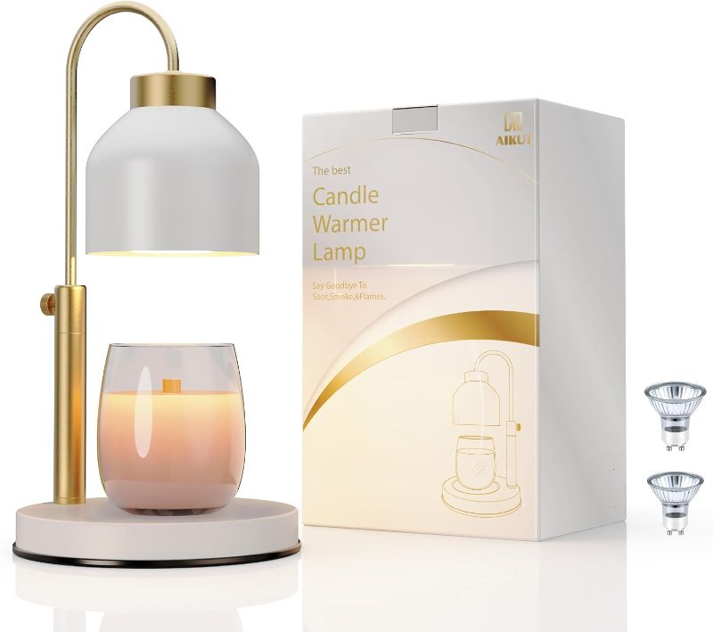 Photo 1 of Candle Warmer Lamp with 2 Bulbs White
