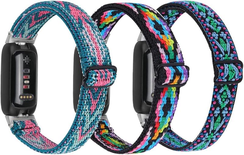 Photo 1 of *Missing One **
Chofit 3 Pack Adjustable Elastic Band Compatible with Fitbit Inspire 3,Nylon Colorful Breathable Stretchy Sports Replacement Wristband for Fitbit Inspire 3
