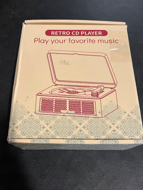 Photo 1 of Portable CD Player Bluetooth with Speakers - Lehwey Desktop CD Players for Home, Built-in Dual Stereo Speakers, FM Radio, Repeat, Remote Control, Supports USB/AUX/Type-C, Retro Gift, for Kids, Brown
