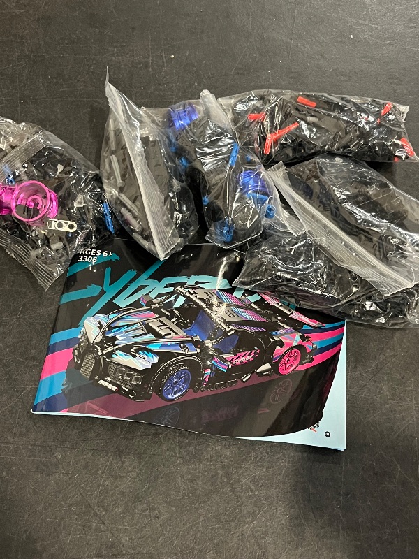 Photo 1 of *Might be Missing Pieces* 
1:18 Technic Super Sports Cars Model Sets - 426 PCS Cyberpunk MOC Building Block Car Raceing Engineering Toys - Gift Idea for Adults Boys Girls for Play and Display Collection
