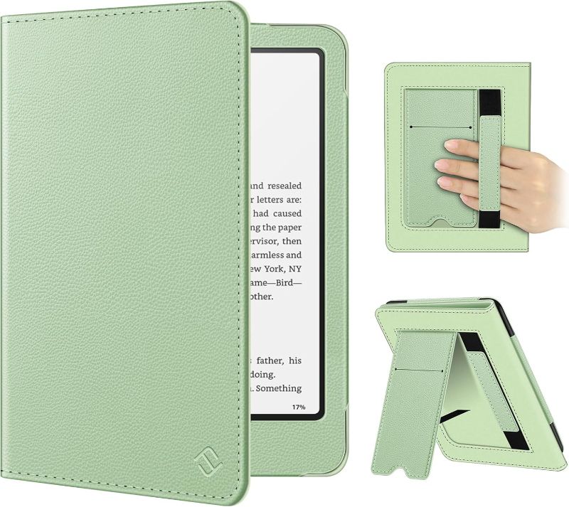 Photo 1 of Fintie Case for 7"/6.8" Kindle Paperwhite (12th/11th Gen-2024/2021) | for Kindle Colorsoft Signature Edition | Slim Foldable Stand Cover | Auto Wake/Sleep | Sage Green
