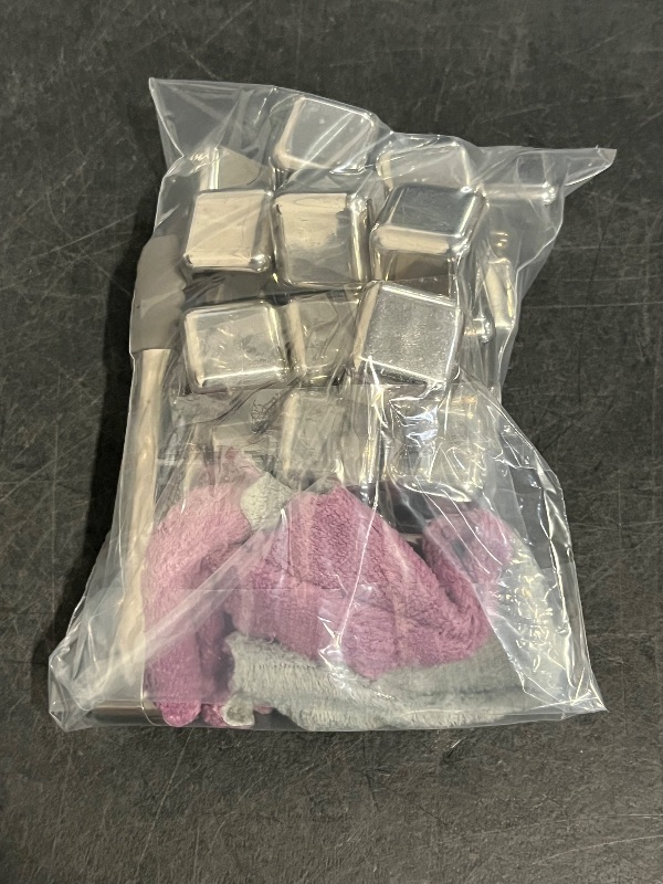 Photo 1 of 23 PCS Stainless Steel Ice Cubes,Reusable Metal Whiskey Stones,Refreezable Metal Chilling Rocks with 2Pcs Ice Tongs,for Whiskey Vodka Wine Juice Drinks Soda
