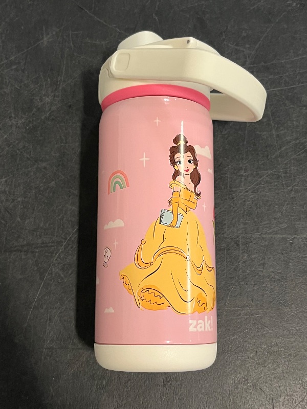 Photo 1 of Similar to Picture** 
Zak Designs Harmony Disney Princess Water Bottle for Travel or At Home, 20oz Stainless Steel with Straw Lid and Vacuum Insulation