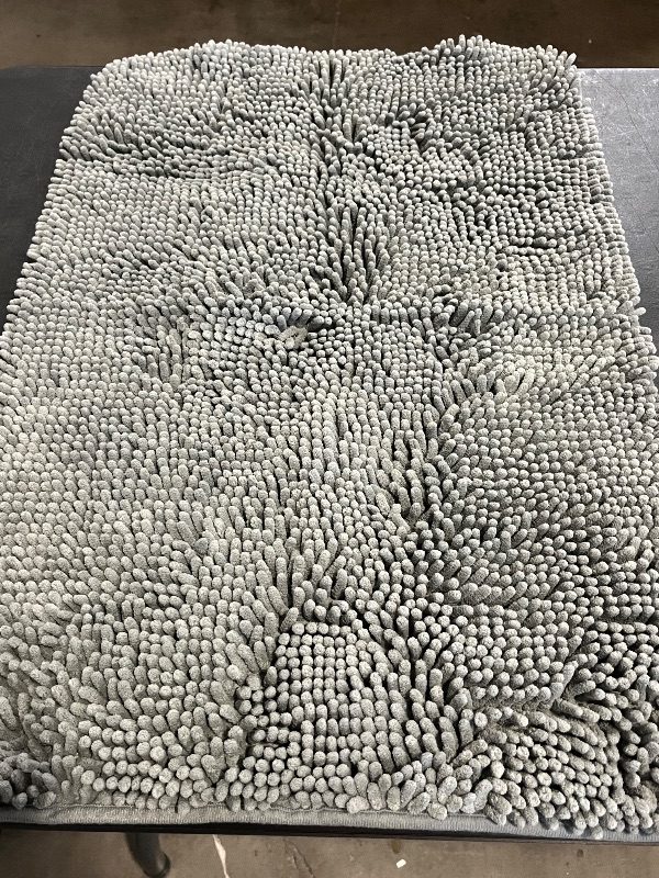 Photo 1 of OLANLY Bathroom Rugs 30x20, Extra Soft Absorbent Chenille Bath Rugs, Rubber Backing Quick Dry, Machine Washable Bath Mats for Bathroom Floor, Tub and Shower, Home Decor Accessories, Grey

