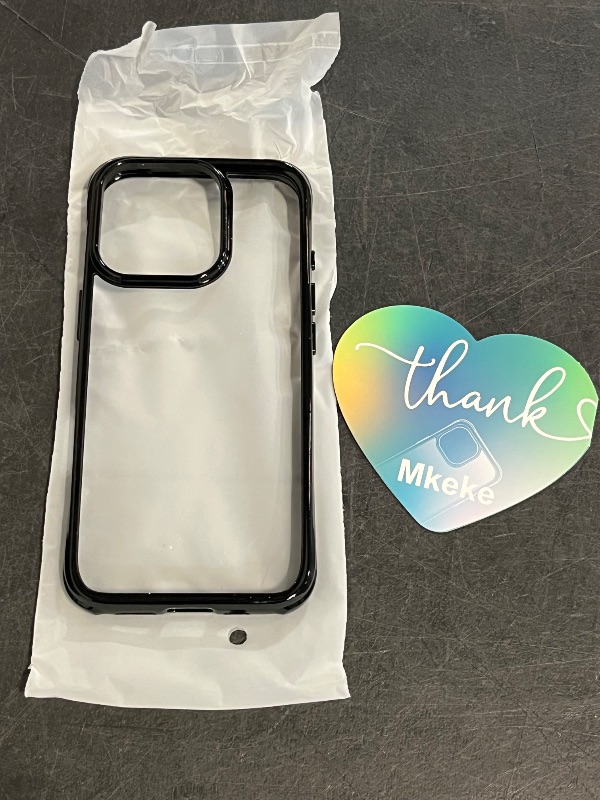 Photo 1 of Mkeke iPhone 16 Pro Case Black [Not-Yellowing] [Military-Grade Drop] | Shockproof Protective Phone Bumper | for Apple 6.3 inch 2024
