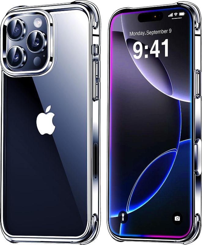 Photo 1 of Mkeke iPhone 16 Pro Clear Case [Not-Yellowing] [Military-Grade Drop] | Shockproof Protective | Phone Bumper | for Apple 6.3 inch 2024
