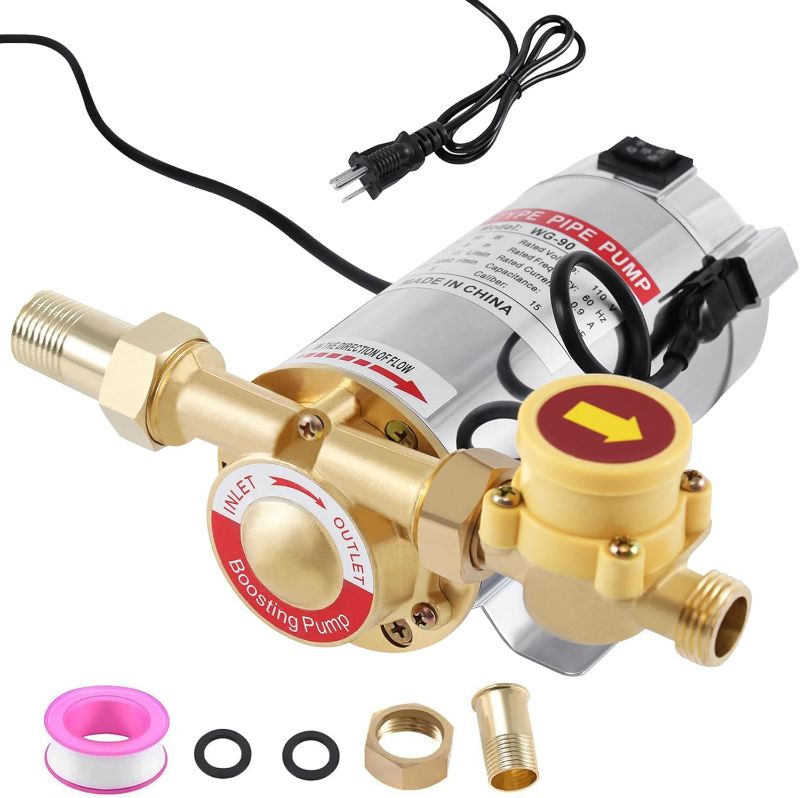Photo 1 of Like New** 
Samger Water Pressure Booster Pump, 110V 90W 243GPH 15PSI Home Water Pump with Automatic Water Flow Switch, Boosting Pumps for Household Shower Kitchen Bathroom Irrigation
