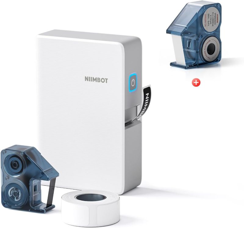 Photo 1 of *Missing White Ribbon Roll ** 
NIIMBOT N1 Bluetooth Label Maker with 1 Roll White Ribbon, Support Color Printing
