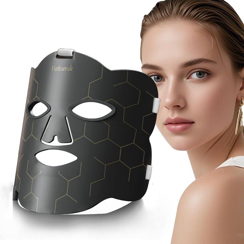 Photo 1 of Red Light Mask, 660nm Red Light and 850nm Near Infrared LED Face Light, Timer and Scale Settings, Travel and Home Use

