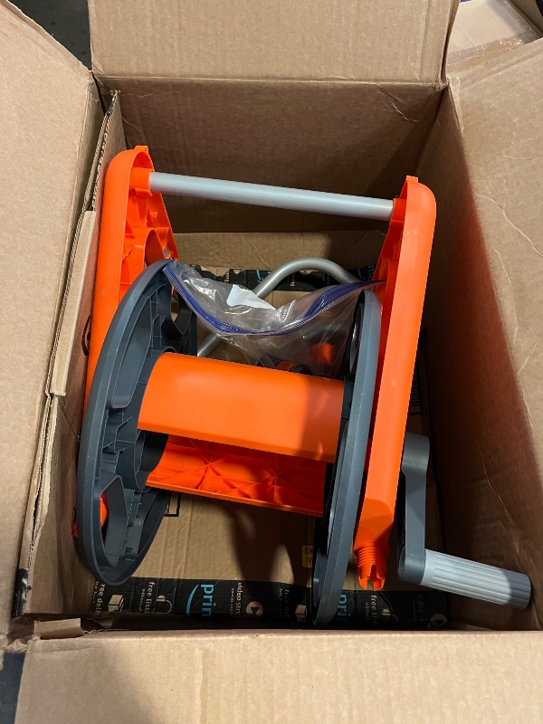 Photo 1 of Garden Hose Reel Cart, Holds 50-75 ft Hose, Portable Outdoor Hose Organizer Tool, Mobile Hose Reel Stand for Lawn and Yard
