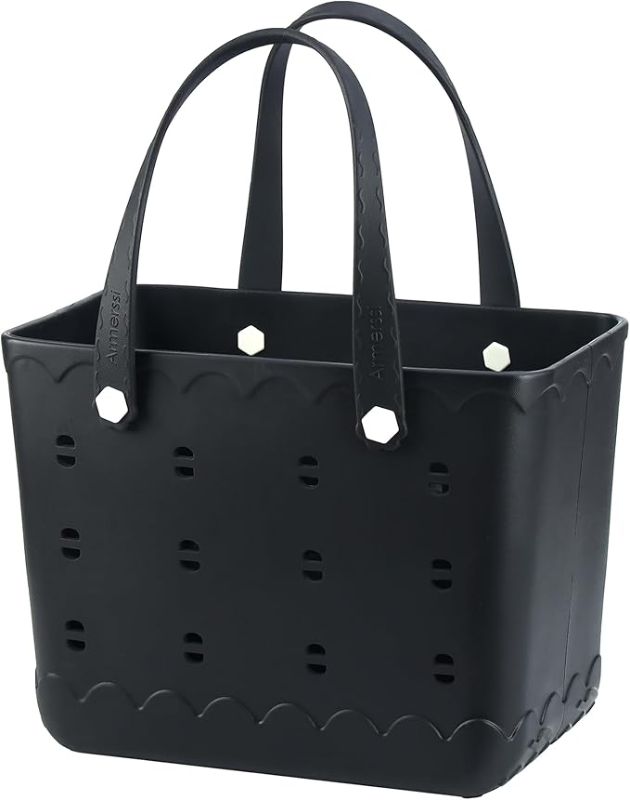 Photo 1 of Rubber Beach Tote Bag Waterproof Tip-Proof Outdoor Tote Bag for the Beach Boat Pool Sports
