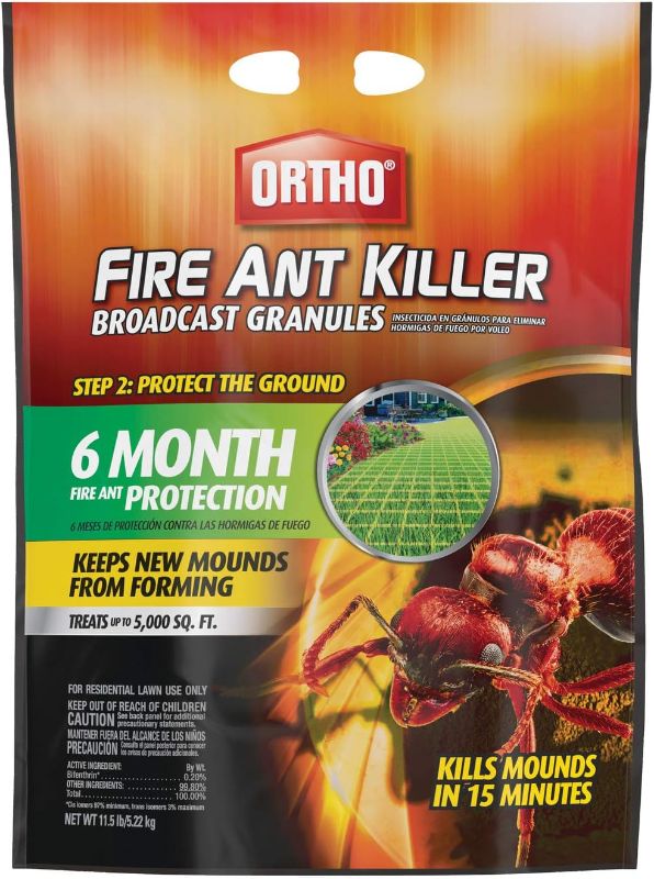 Photo 1 of Ortho Fire Ant Killer Broadcast Granules, Kills Mounds in 15 Minutes, 6 Month Protection, Treats 5,000 sq. ft., 11.5 lb.
