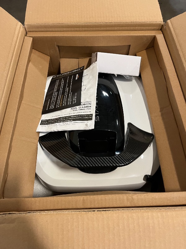 Photo 1 of Cordless Robotic Pool Cleaner, Portable Swimming Robotic Pool Vacuum Self-Parking Technology,150Mins Runtime,Pool up to 900 Sq.Ft, Ideal for Above-Ground Pools
