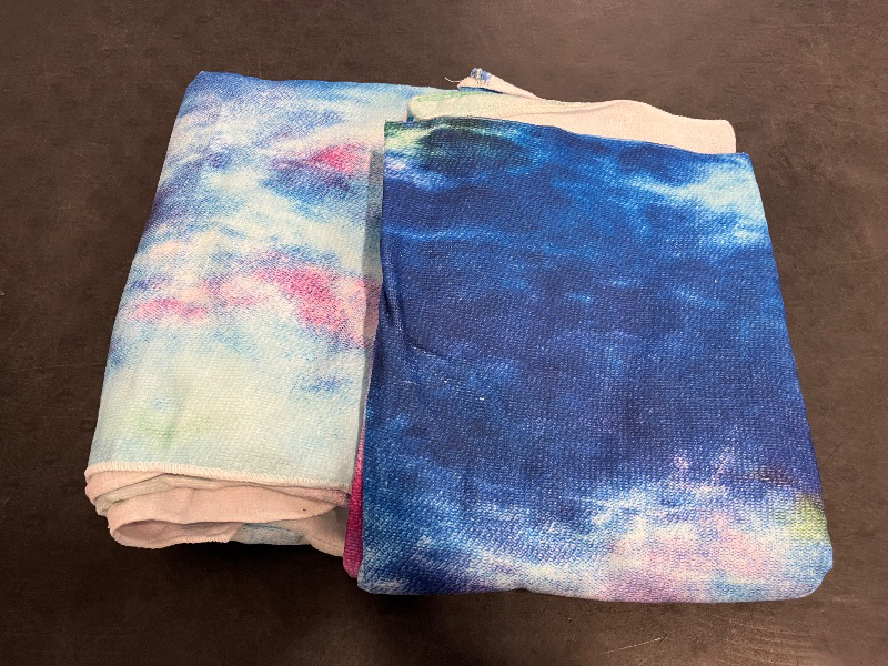 Photo 1 of Different Marble Pattern** Lounge Chair Cover Pack of 2 Pattern Marble Print Space Blue Cosmic Lounge Chair Towels with Fitted Top Pocket for Garden Beach Hotel
