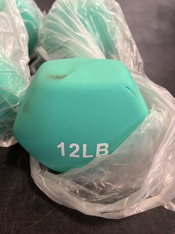 Photo 1 of Neoprene Dumbbell Hand Weights, Anti-Slip, Anti-roll, Hex Shape Colorful, Pair or Set with Stand
