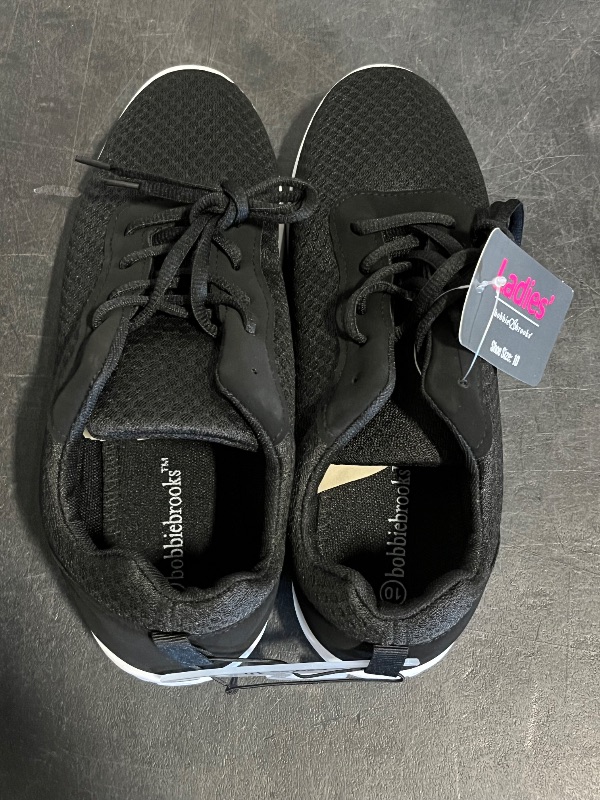 Photo 1 of Size 10 Women's Bobbie Brooks Black Fabric Tennis Shoes 