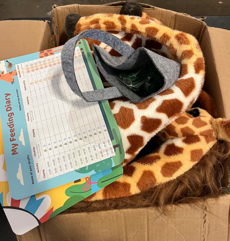 Photo 1 of Missing Bird** 
Large Giraffe Stuffed Animal Set, Giant Giraffe Plush Toys with Birds, Leaves, Basket, Tall Giraffe Toy Standing Lifelike, Gift for Kids Nursery Baby Shower Party
