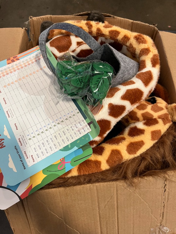Photo 1 of Missing Bird** 
Large Giraffe Stuffed Animal Set, Giant Giraffe Plush Toys with Birds, Leaves, Basket, Tall Giraffe Toy Standing Lifelike, Gift for Kids Nursery Baby Shower Party
