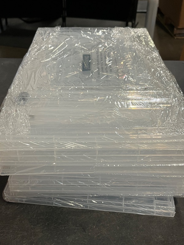 Photo 1 of XL Large 8 Pack Shoe Storage Organizer Clear Plastic Boxes Stackable Thicken Material Easy to Assemble Fit Sneaker Storage Size 12 13 14,Plastic Shoe Storage Organizer for Closet with Lids and Door

