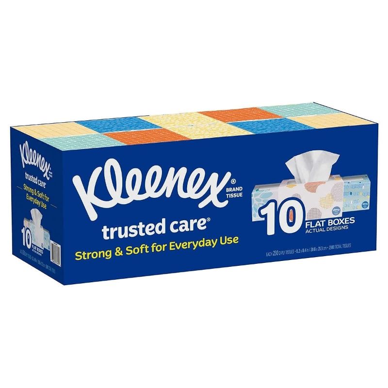 Photo 1 of Kleenex 2-Ply White Facial Tissue,230 Count (Pack of 10)
