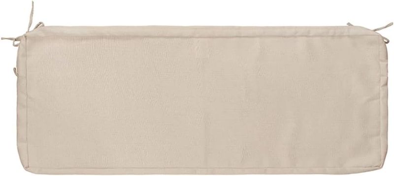 Photo 1 of FUNHOME Outdoor Bench Cushion Cover ,Water Resistant Cover with Zipper&Ties,Fade-Resistant Slipcover,Patio Porch Swing Cushion Cover Replacement (Antique Beige)