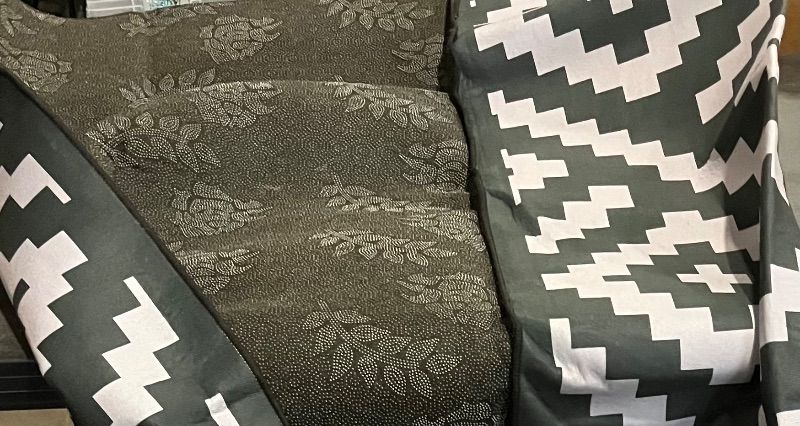 Photo 1 of *Similar to Picture* Black and Grey/Purple 150*250cm Rug Diamond Checker Pattern