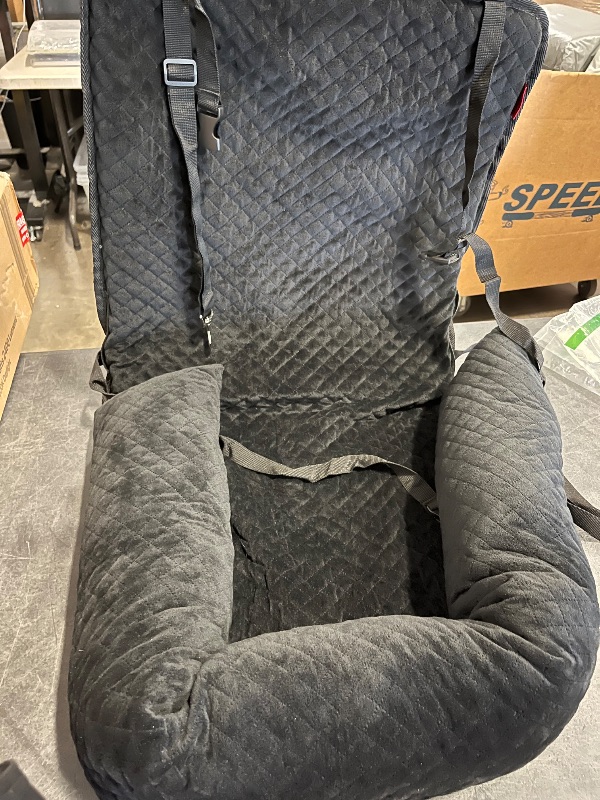 Photo 1 of Dog Car Seat for Small Medium Dogs,Detachable Washable Travel Safety Pet Booster Seat, Comfy Ultra Soft and Multifunctional Car Travel Bed,Black