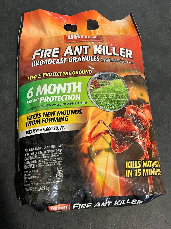 Photo 1 of Ortho Fire Ant Killer Broadcast Granules, Kills Mounds in 15 Minutes, 6 Month Protection, Treats 5,000 sq. ft., 11.5 lb.
