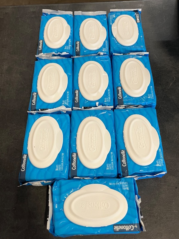 Photo 1 of Cottonelle Freshfeel Flushable Wet Wipes - One Box of 560 Wipes (10 Packs of 56 Pieces)
