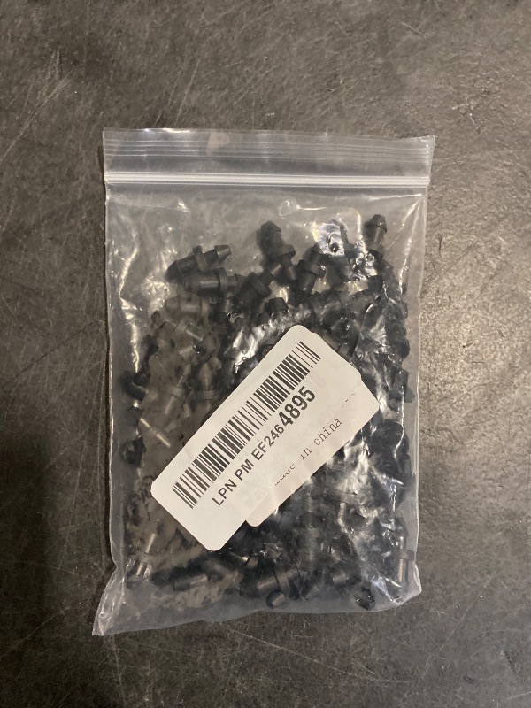 Photo 1 of 100 Pcs 1/4 Goof Drip Line Plugs Irrigation Black Barbed Hose End Plug Irrigation End Plugs for Drip Line