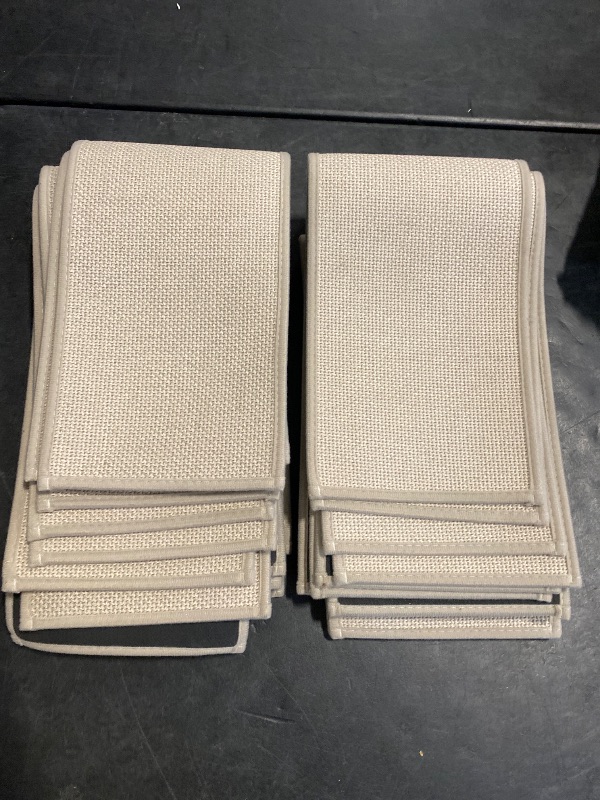 Photo 1 of GOYLSER Non Slip Stair Treads for Wooden Steps Indoor, 15pcs Rubber Backed Beige Stair Rugs Pads, Removable Stair Mats for Pet Dog, Elders and Kids