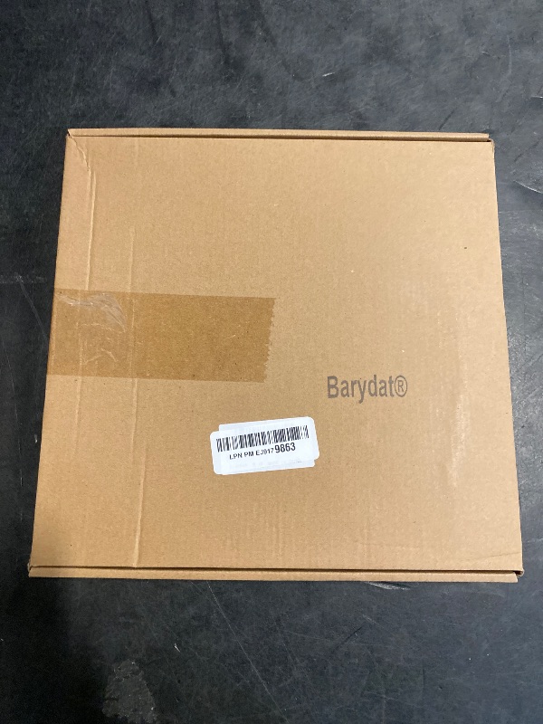 Photo 1 of Barydat Clear Hat Display Case 8.6 x 7.8 x 7.8 Inch Crystal Acrylic Baseball Hat Box with Stainless Steel Risers Memorabilia Helmet Display Holder Stand