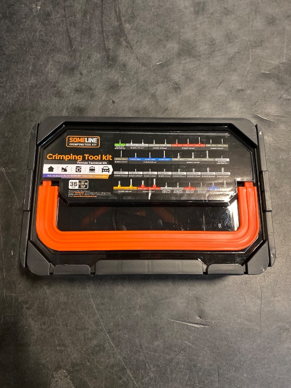 Photo 1 of SOMELINE Ferrule Hexagonal Crimping Tool Kit, 36 Sizes Ferrules, AWG 24-8 Ferrule Crimper, with Hexagonal Crimper and Automatic Wire Stripper, Ferrule Terminal Assortment Kit (Stackable Tool Box)