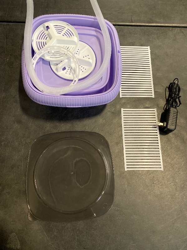 Photo 1 of Portable Small Washing machine,13L Capacity Foldable Mini Washer,Ideal for Baby Clothes, Underwear & Small Items. Perfect for Apartments, Dorms, RVs & Travel (Purple)