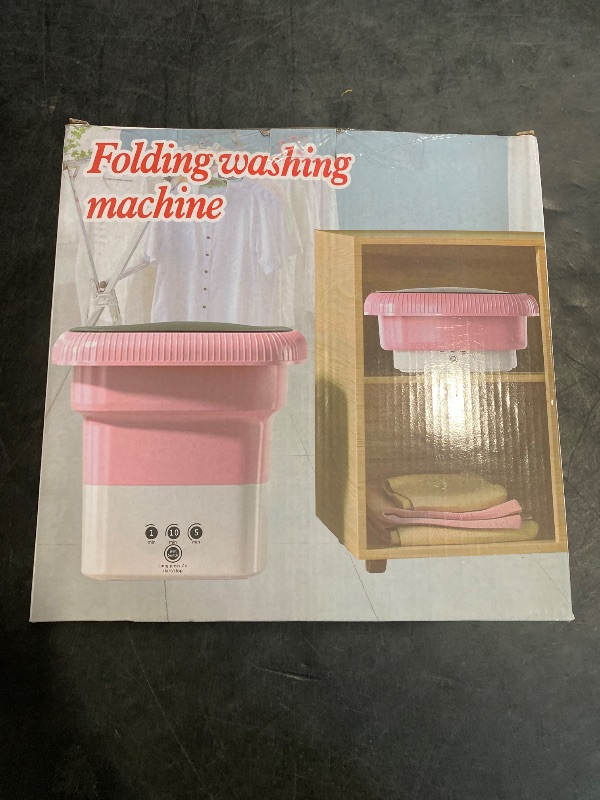 Photo 1 of Portable Small Washing machine,13L Capacity Foldable Mini Washer,Ideal for Baby Clothes, Underwear & Small Items. Perfect for Apartments, Dorms, RVs & Travel (Purple)